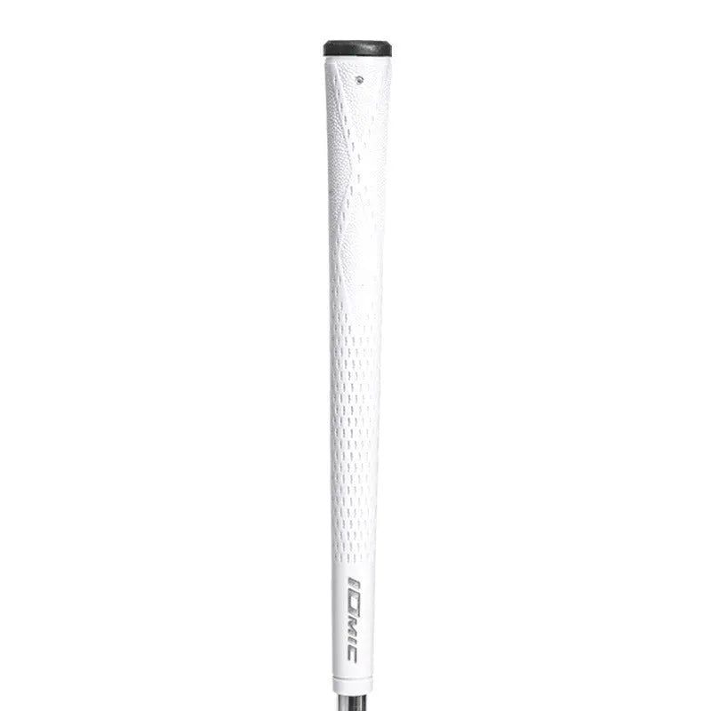 TPE golf club grip showing colour options including pink, red, blue, white, and black variations