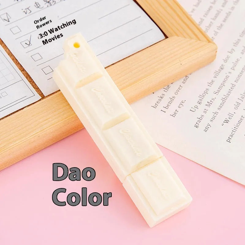 Chocolate simulation cartoon ballpoint pen with 0.5mm bullet tip in three colour variations