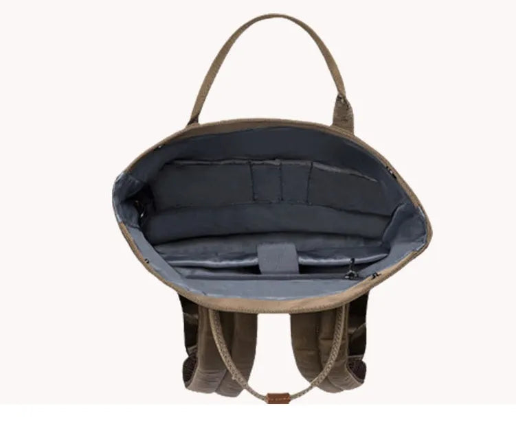 Casual polyester backpack in black, dark grey, or green with 20L capacity and internal computer pocket.