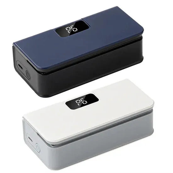 Small portable mini heat sealing machine for plastic food bags in white or blue