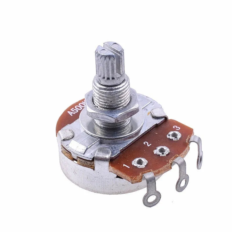 Metal electric guitar potentiometer knob with resistance value markings