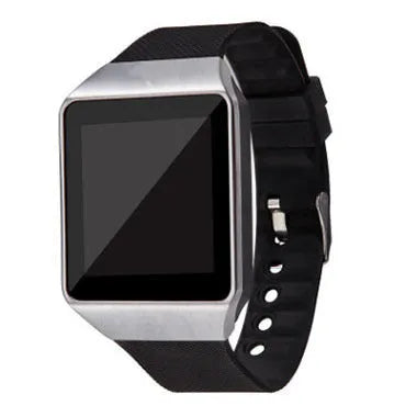 Smart watch with Bluetooth call on wrist, showing 1.44-inch touch screen in black, gold, silver grey, or white colour.