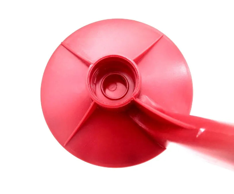 Red plastic Magic Tap soda drink dispenser for 2-litre bottles