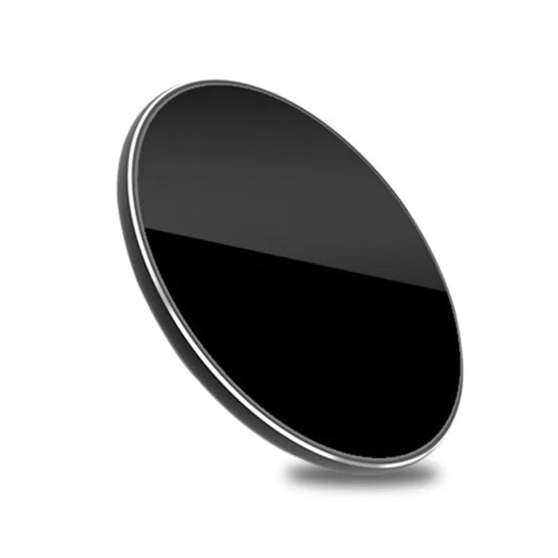 Ultra-thin aluminium alloy wireless charger in metallic colours with Micro USB port