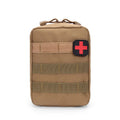 Tactical medical accessory pouch with MOLLE webbing in army green colour