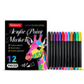 Set of 12 acrylic paint markers for multi-surface art and craft projects