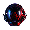 Black cyberpunk full face helmet mask with resin construction for costume events