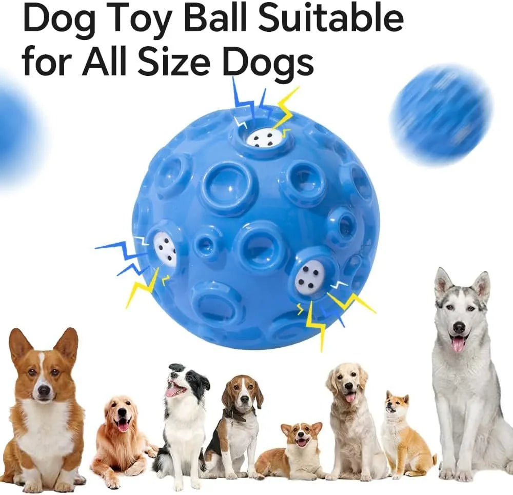 Coloured natural rubber dog toy ball with a bumpy texture for aggressive chewers and teeth cleaning