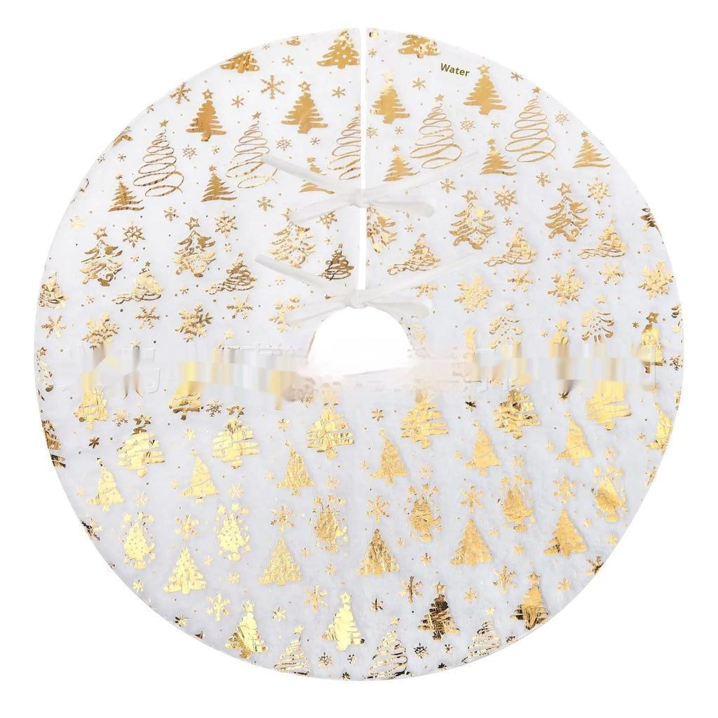Plush Christmas tree style festive rug in cedar or snowflake star design