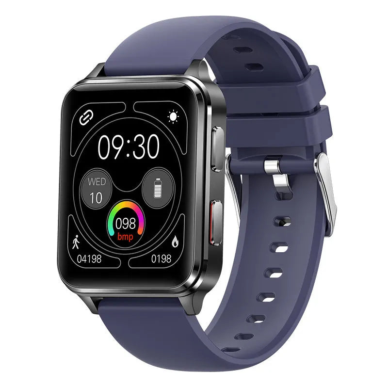 Air Type multi-sport watch with 1.70 inch screen on a blue silicone wristband