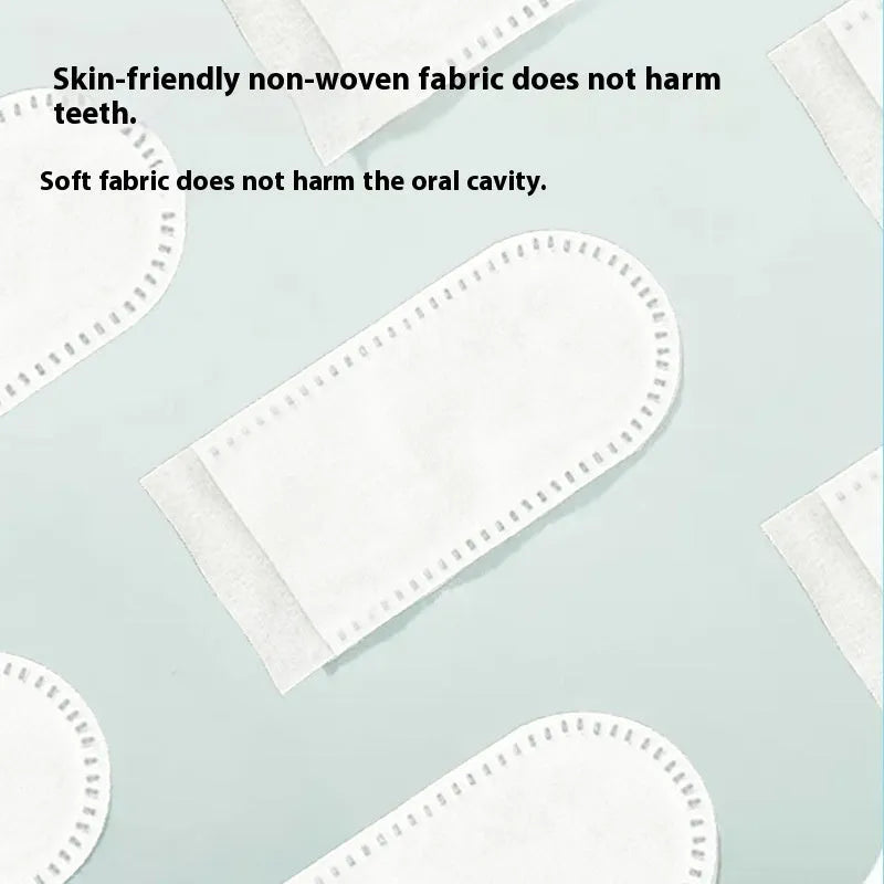 50 piece pack of non-woven fabric pet dental finger stalls for cat and dog oral cleaning