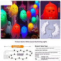 Halloween coloured LED light strand with plastic shell and battery box for indoor wall decoration