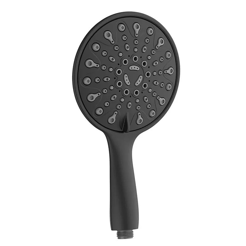 Six-function handheld shower head with 6-inch face and electroplated finish