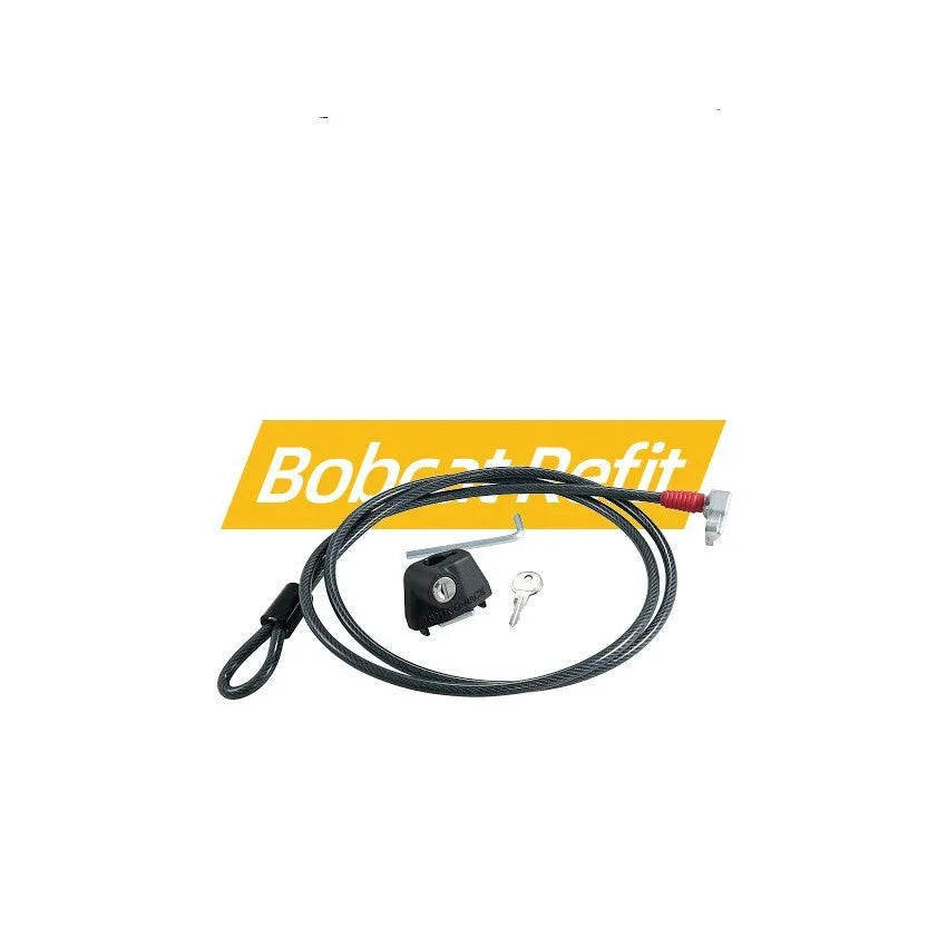 Steel cable lock with plastic coating for roof platform equipment security