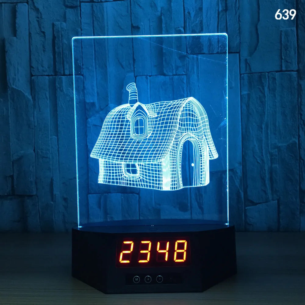 Blue dolphin 3D LED night light on a table with remote control