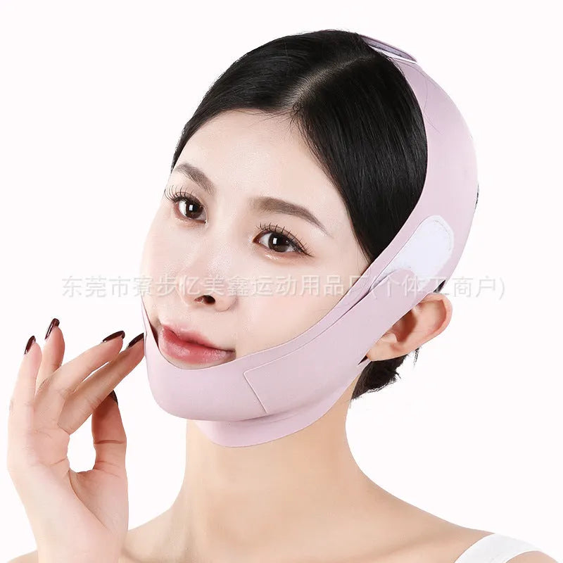 Small V face shaping mask in purple or green graphene colours for facial lifting and tightening