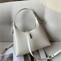 Genuine leather dumpling-shaped crossbody bag with organised compartments in six colour options