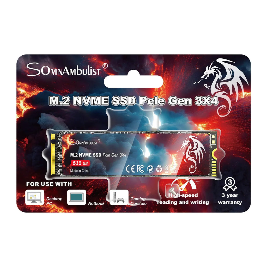 M.2 solid state drive for desktop computers with PCIe 3.0 interface and 80 x 22 mm dimensions