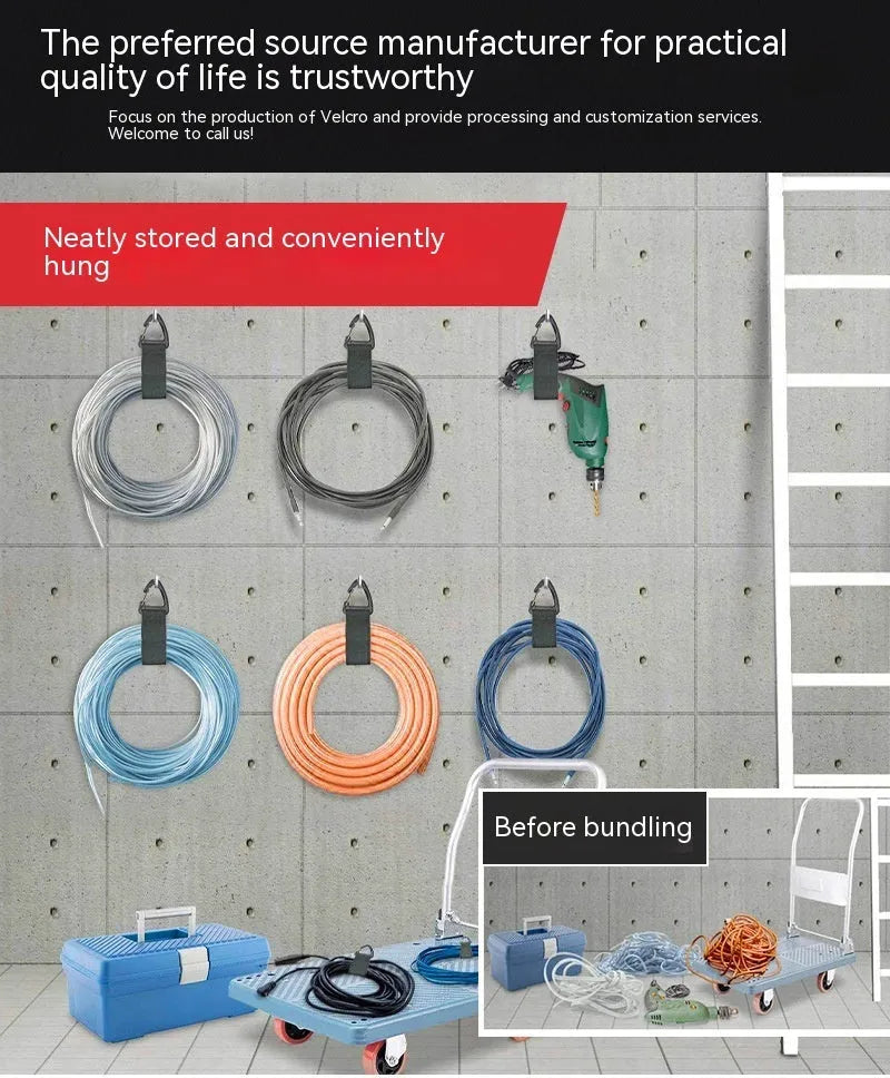 Black gravity strap climbing storage organiser with carabiner hook in three size variations