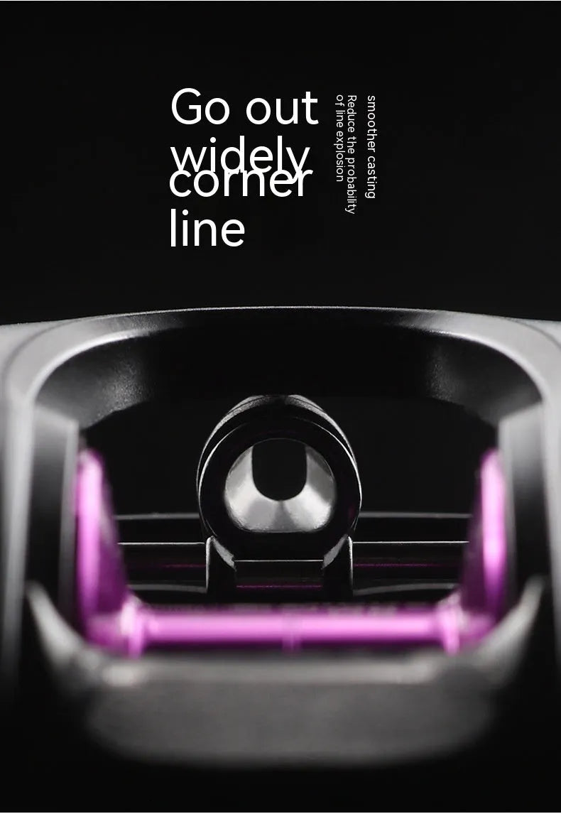 Colourful BM2000 fishing reel on a white background, showing left and right-hand retrieve options.