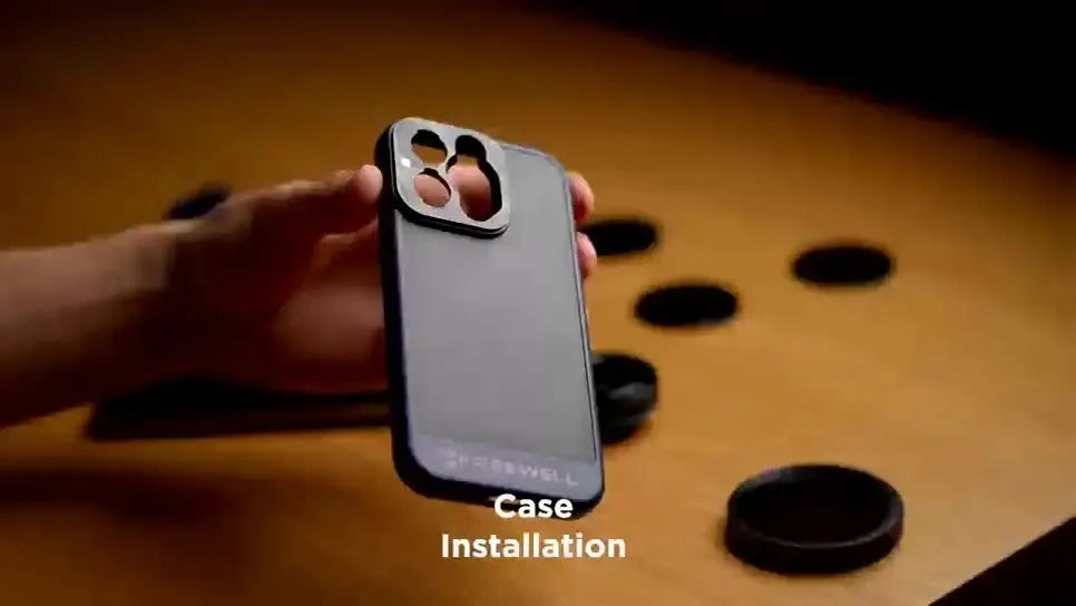 Black phone case compatible with iPhone 13 Pro, 14 Pro and 15 Pro models