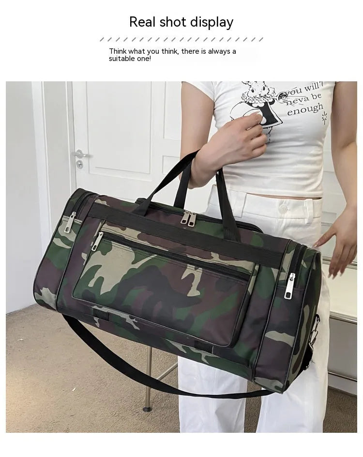 Camouflage pattern waterproof luggage bag with urban style and under 20L capacity