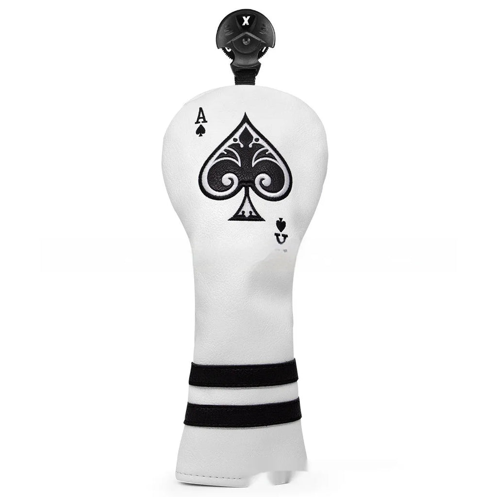 PU leather golf putter sleeve shown in available colours for club head protection