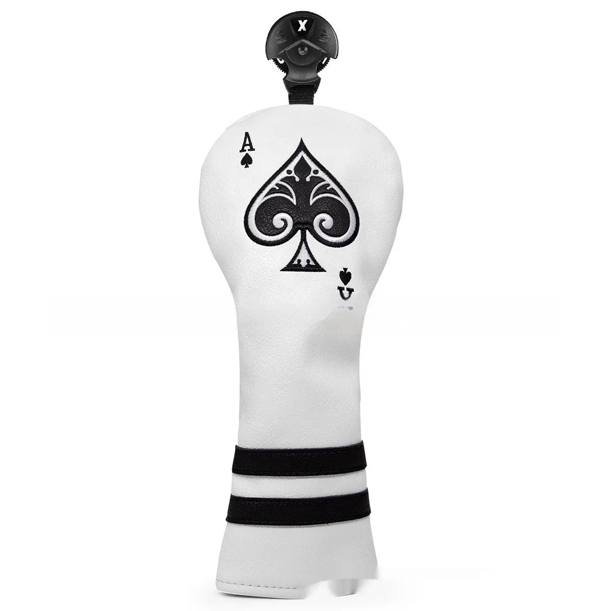 PU leather golf putter sleeve shown in available colours for club head protection