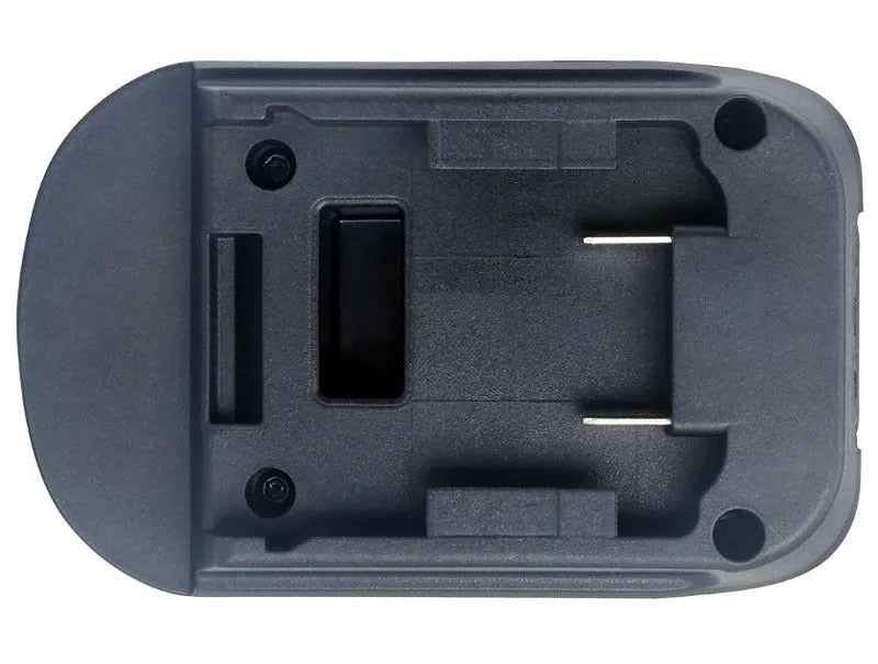 Black Milwaukee to Makita battery adapter for DM18M to H99F conversion measuring 125x90x65 cm