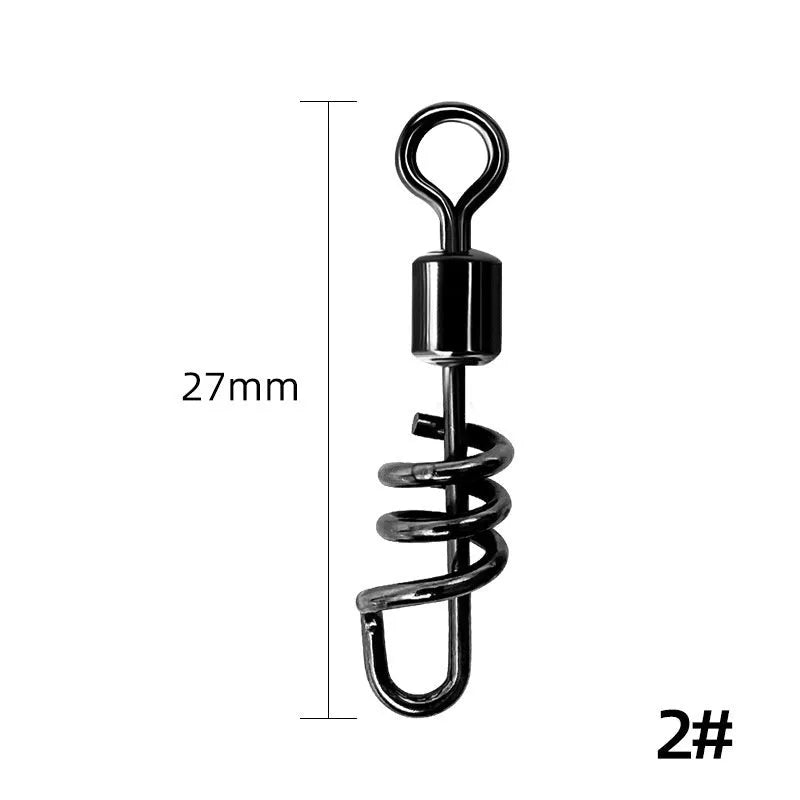 Stainless steel 8-shaped fishing swivel connector for reducing line twist