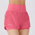 Women's cotton blend quick-drying sports shorts in loose casual fit showing colour options