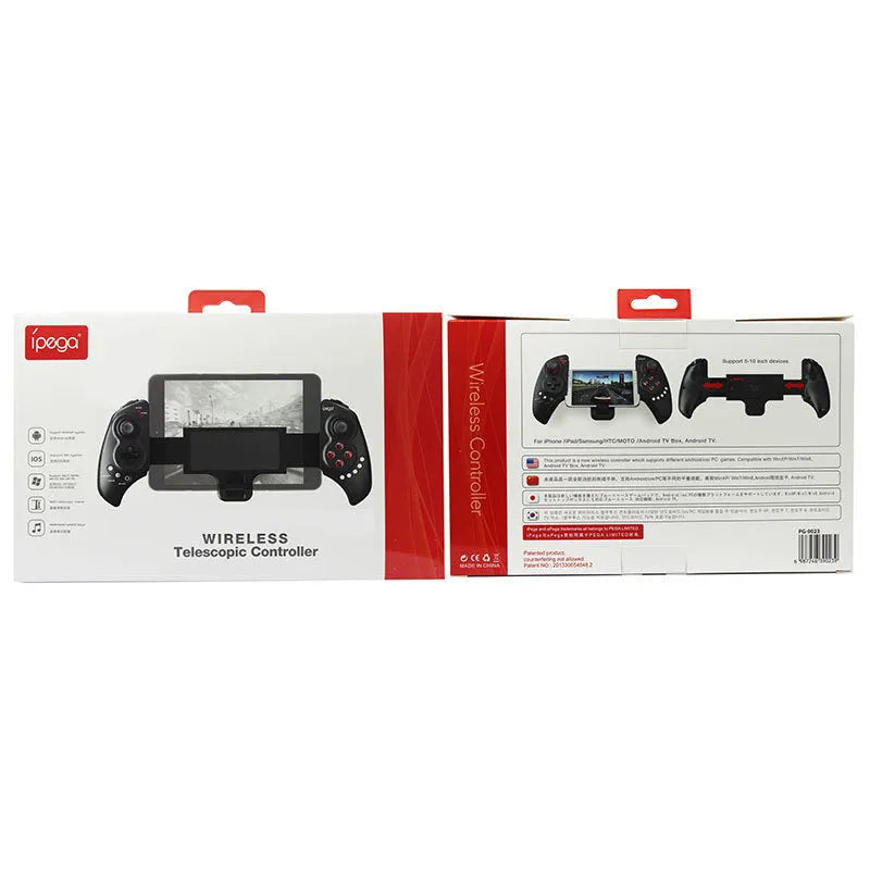 PG-9023 wireless telescopic game controller holding smartphone with extended arms