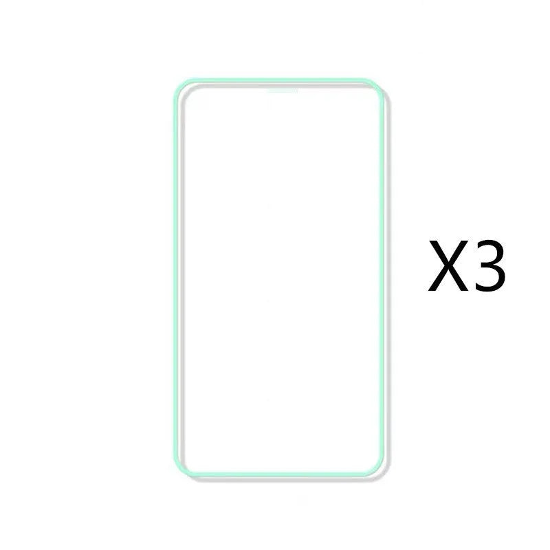 Luminous tempered glass screen protector for iPhone glowing in dark with full coverage design