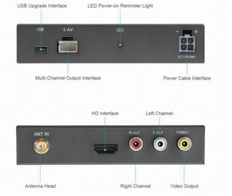 Black car mirror link box with Wi-Fi connectivity for smartphone screen mirroring to car audio systems
