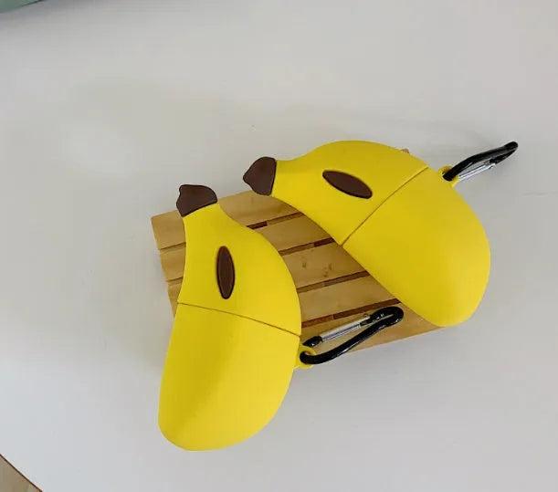 Yellow banana design silicone protective case for AirPods 3rd generation wireless headphones