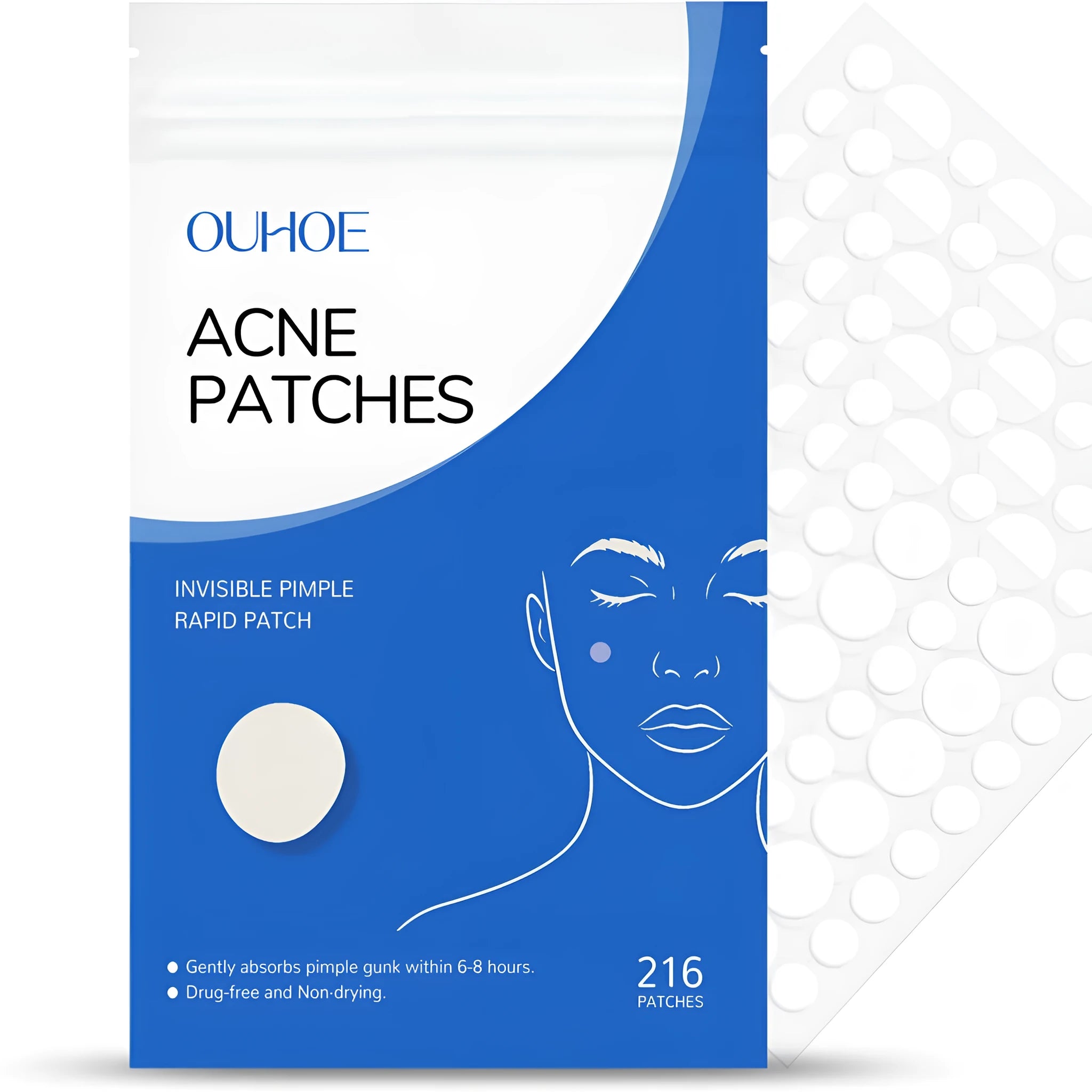 216 hydrocolloid acne patches with tea tree oil and vitamin E ingredients for blemish treatment