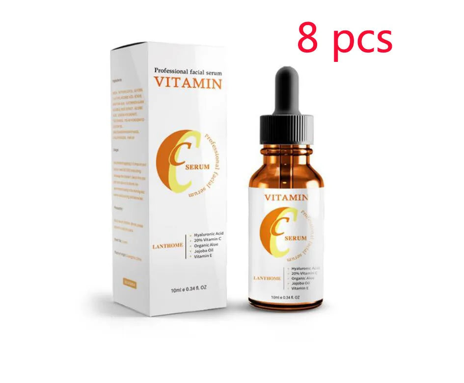 Bottle of vitamin C and hyaluronic acid facial serum, 10 ml net content.