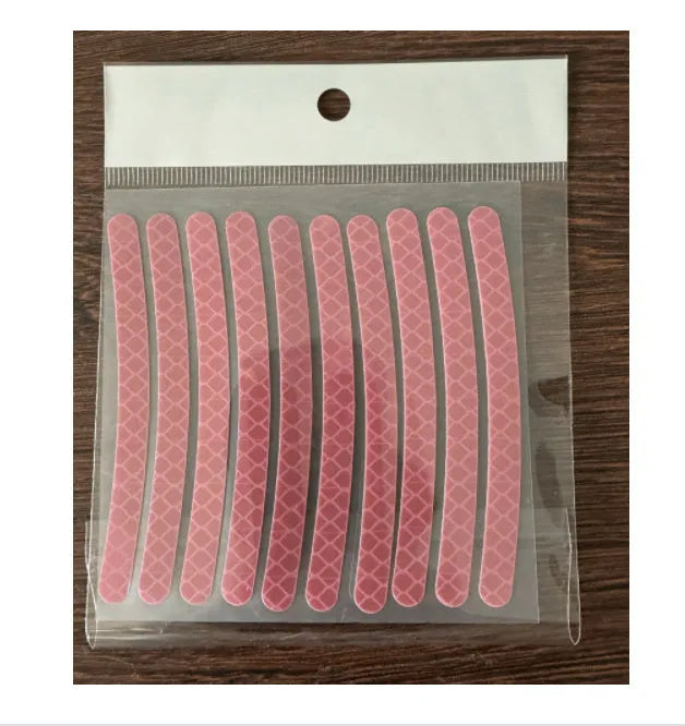 Pack of 20 arc-shaped PVC reflective stickers for car wheel hubs in assorted high-visibility colours.