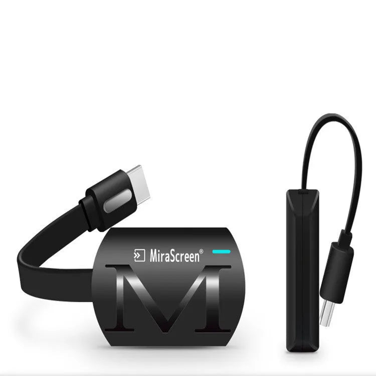 Black USB smart phone TV dongle with HDMI connector for 1080p screen sharing