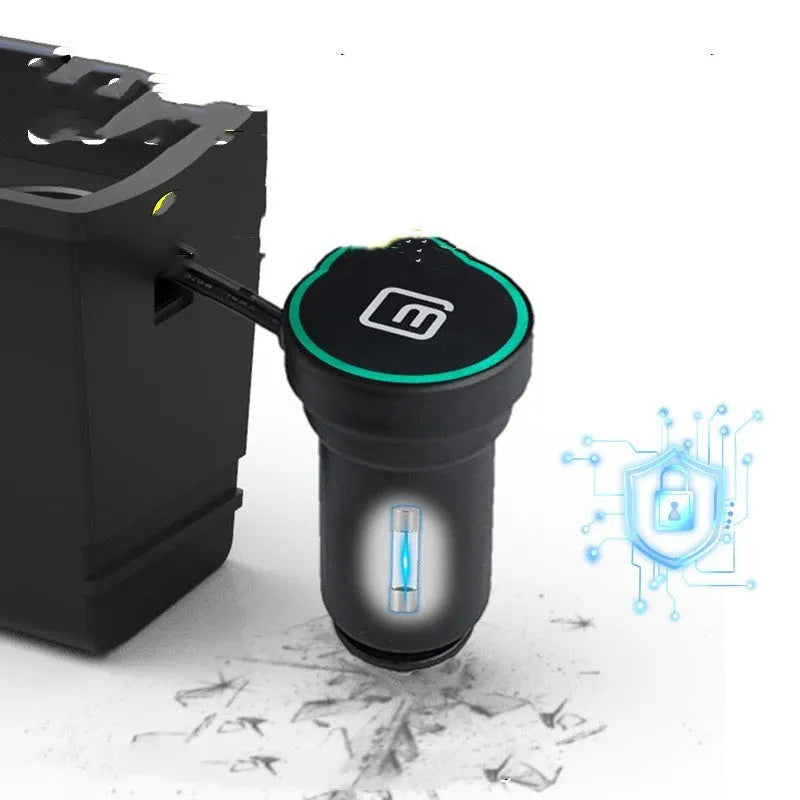 Lavida Pola Weiling compatible car charger with QC3.0 fast charge, showing Android and Apple model options.