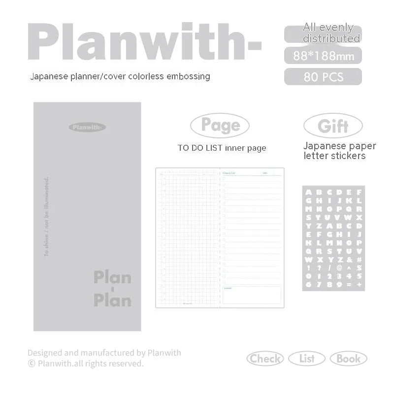 Embossed simple visual A5 meter book with perfect binding, shown in blue cover option