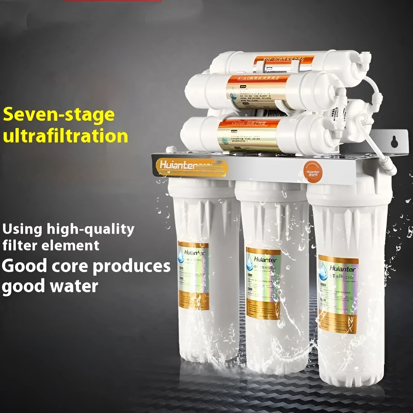 White plastic water purifier replacement filter cartridge for direct drinking water.