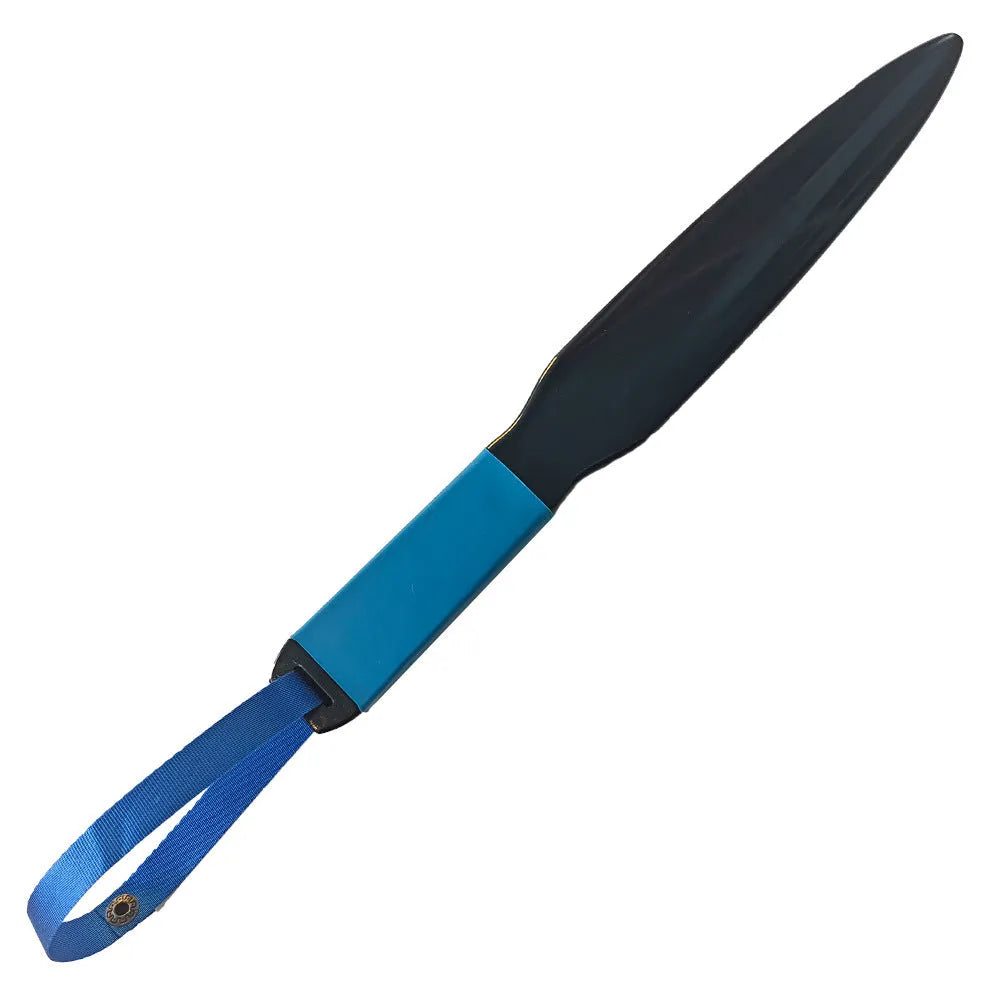 Blue handled nylon dog break stick training tool for small medium dogs
