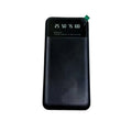 Black ultra-thin 10000mAh power bank with creative design measuring 67x14x140mm
