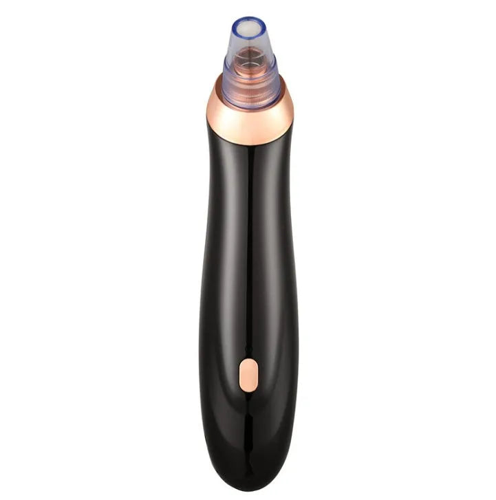 Electric blackhead remover device with four nozzle attachments in different colours