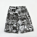 Men's floral printed swimming trunks in free size with polyester fabric construction