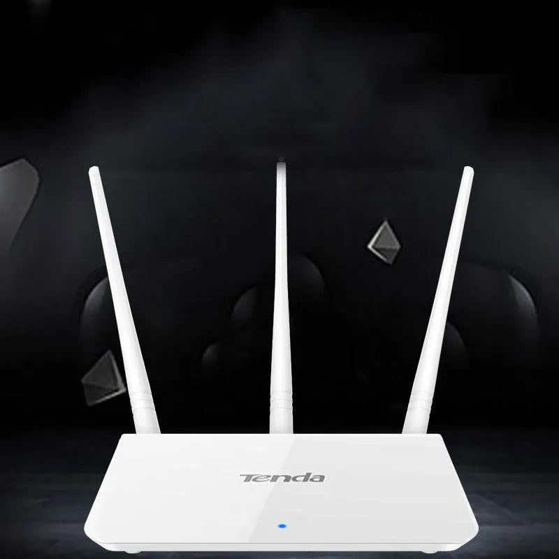 White dual-band wireless router providing 2.4GHz and 5GHz Wi-Fi connectivity