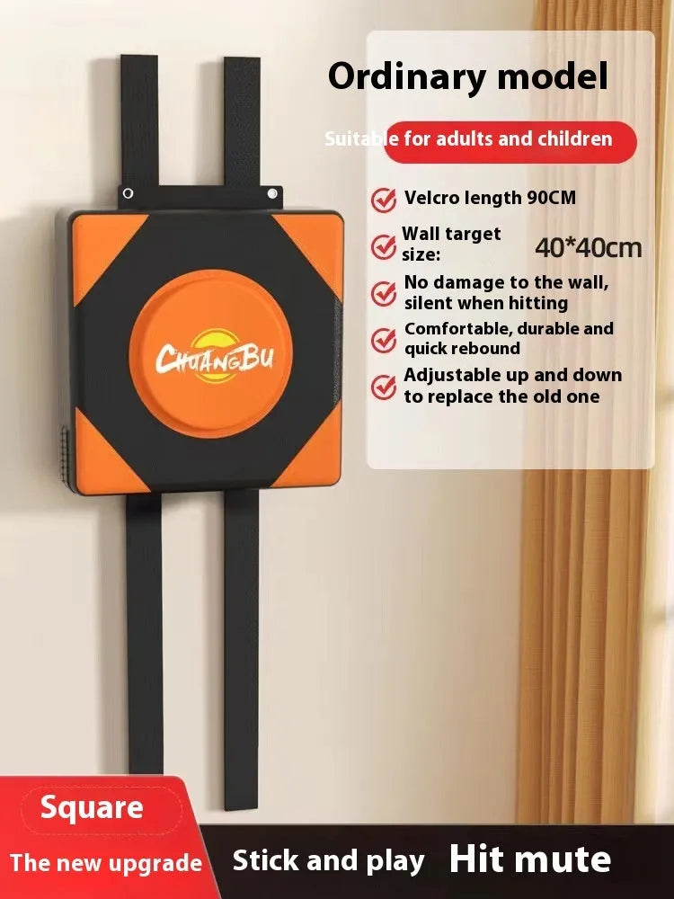 Hanging boxing wall target with PU leather surface mounted on bracket