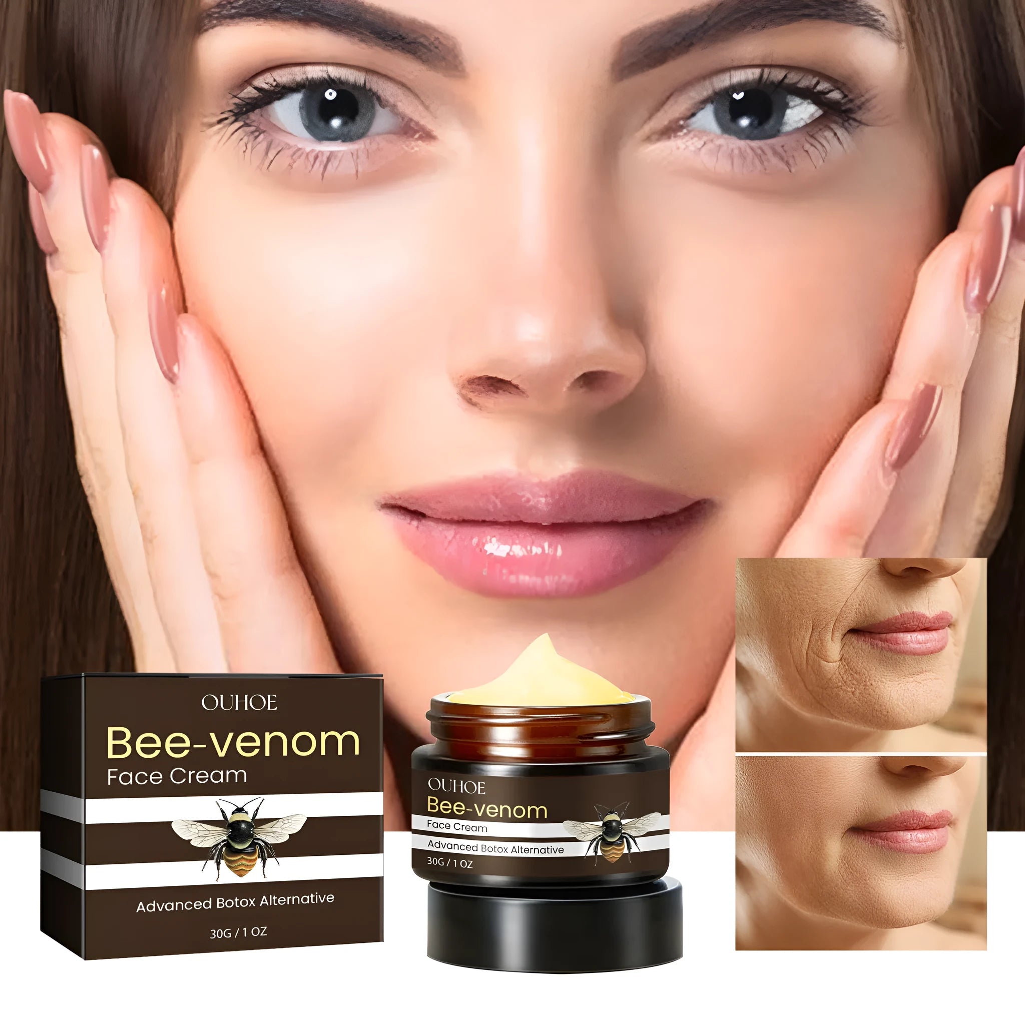 OUHOE Bee Firming Cream 30g jar of hydrating nourishing facial moisturiser