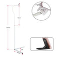Black mobile phone bed bracket mounted bedside with phone in adjustable overhead viewing position